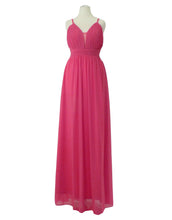 Laden Sie das Bild in den Galerie-Viewer, CH8765 Abendkleid Rückenfrei Pink